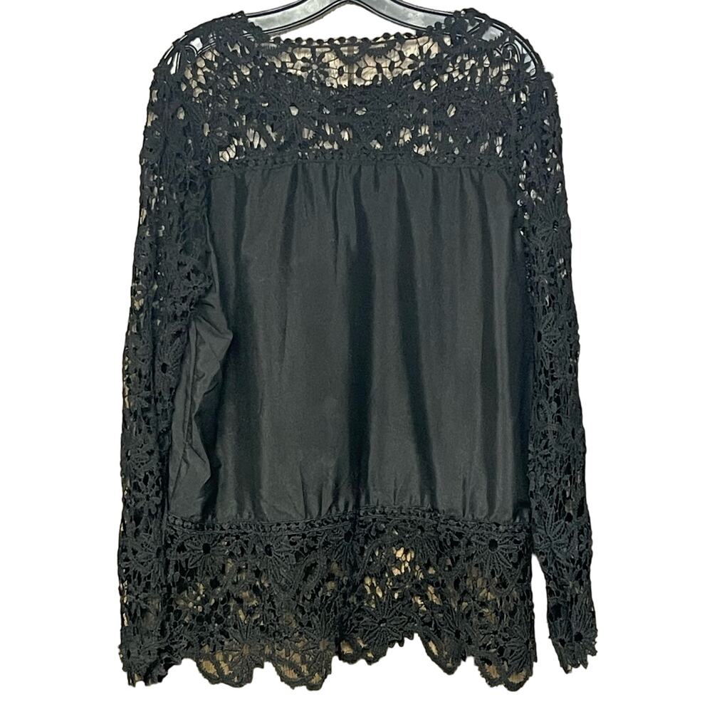 Unbranded black top costume black crocheted witchy goth whimsygoth size M/L